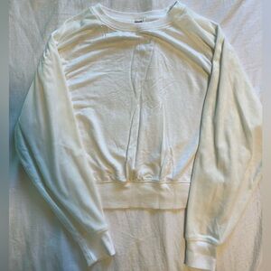 Soft Cropped Crewneck, M, white